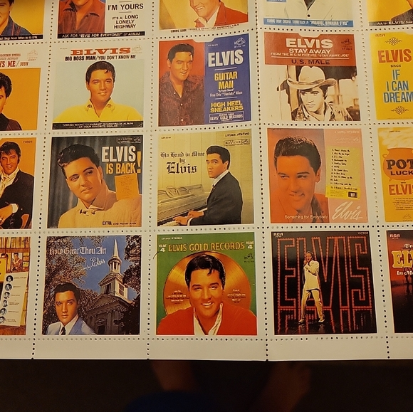 Elvis Presley Album Cover Stamps 72 from the 60's and 70's.. - Picture 7 of 8